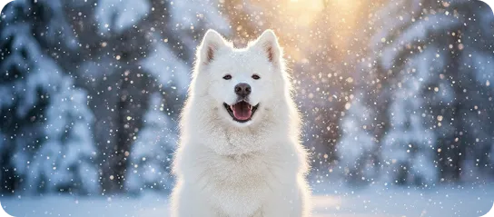 Dog snow